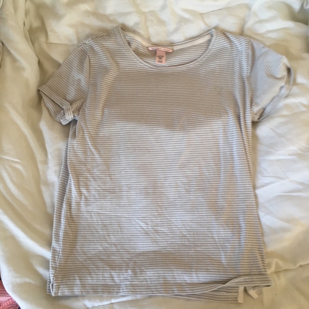 Grey stripped Victoria’s Secret shirt